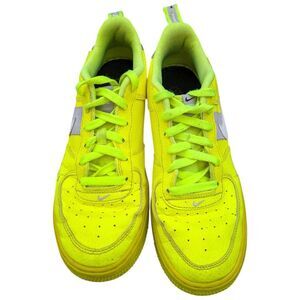 Nike Air Force‎ 1 LV8 Utility Volt Sneakers Size 7Y AR1708-700 Neon Green Shoes
